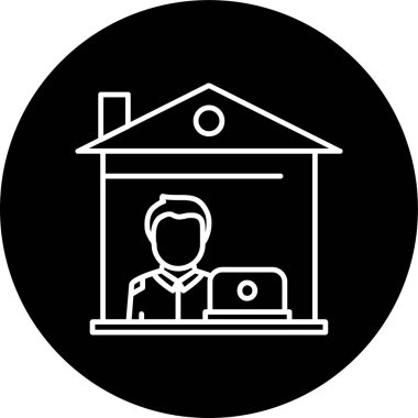 Yoğun Hat ters döngü. Web Kullanımı için Vektör İllüstrasyonu