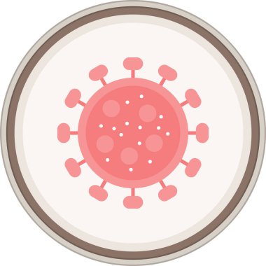 Virus Flat sticker. Vector Illustration For Web Use