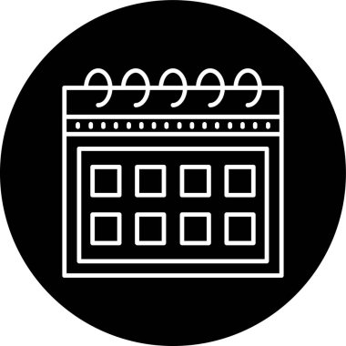 Takvim Çizgisi ters çevrildi. Web Kullanımı için Vektör İllüstrasyonu