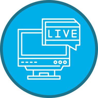 Live Chat Line multi circle. Vector Illustration For Web Use