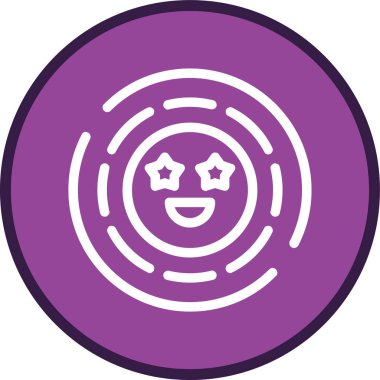 Sırıtan Yıldızlar Hattı çoklu daire. Web Kullanımı için Vektör İllüstrasyonu