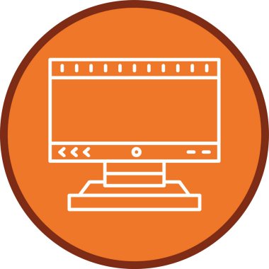 Computer Line multi circle. Vector Illustration For Web Use