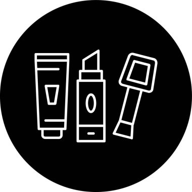 Cosmetics Line inverted circle. Vector Illustration For Web Use