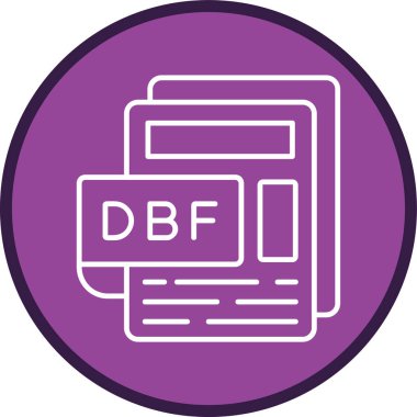 DBF Dosya Hattı çoklu daire. Web Kullanımı için Vektör İllüstrasyonu