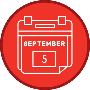 5 Eylül Tarih Hattı çoklu daire. Web Kullanımı için Vektör İllüstrasyonu