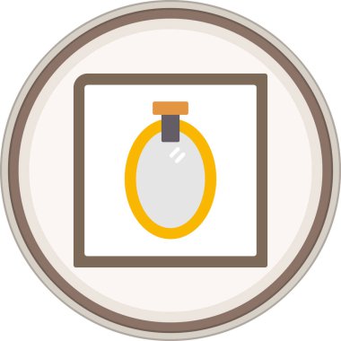 Çerçeve düz çıkartması. Web Kullanımı için Vektör İllüstrasyonu