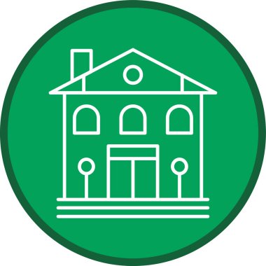 House Line çok daireli. Web Kullanımı için Vektör İllüstrasyonu