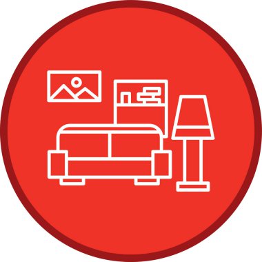 Living Room Line multi circle. Vector Illustration For Web Use