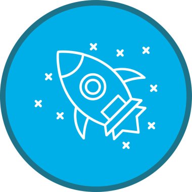 Roket Hattı çok daireli. Web Kullanımı için Vektör İllüstrasyonu