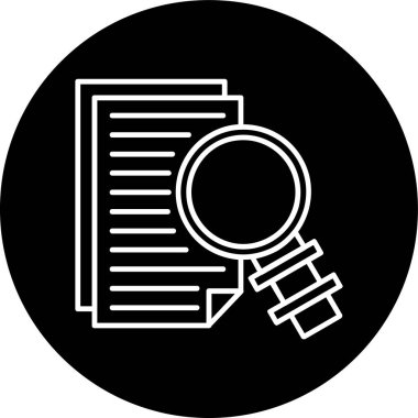 Inquiry Line inverted circle. Vector Illustration For Web Use