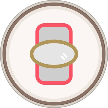 Çerçeve düz çıkartması. Web Kullanımı için Vektör İllüstrasyonu