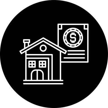 Bill Line ters dönmüş çember. Web Kullanımı için Vektör İllüstrasyonu