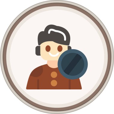 Kullanıcı Kara Liste Düz etiketi. Web Kullanımı için Vektör İllüstrasyonu