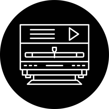 Hareket Grafik Çizgisi Ters Çemberi. Web Kullanımı için Vektör İllüstrasyonu