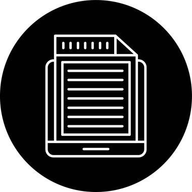 Document File Line inverted circle. Vector Illustration For Web Use