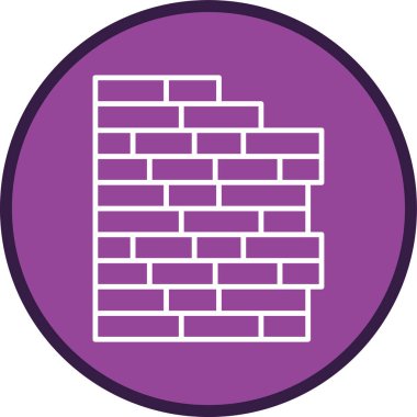 Brick Wall Line multi circle. Vector Illustration For Web Use