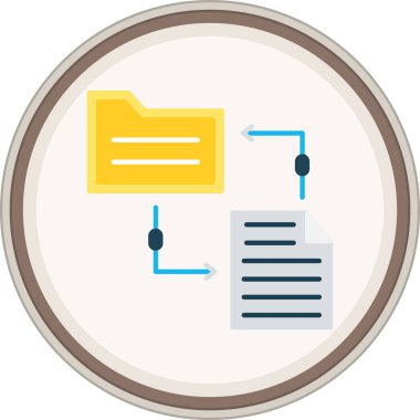 Data Transfer Flat sticker. Vector Illustration For Web Use