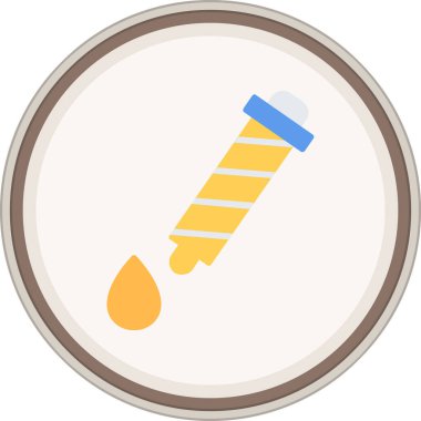 Pipette Flat çıkartması. Web Kullanımı için Vektör İllüstrasyonu