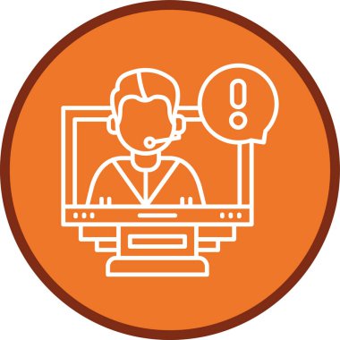 Support Line multi circle. Vector Illustration For Web Use