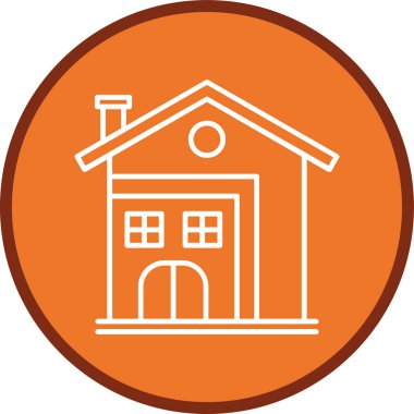 House Line multi circle. Vector Illustration For Web Use