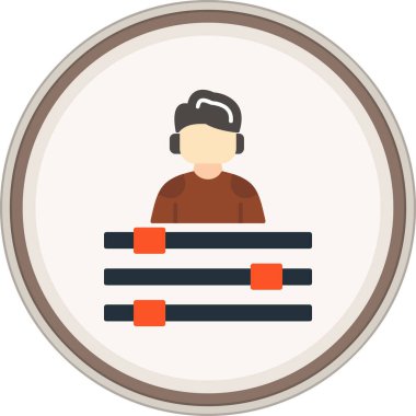 Hesap Tercihleri Flat etiketi. Web Kullanımı için Vektör İllüstrasyonu