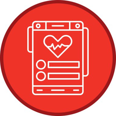 Sağlık Uygulama Hattı çoklu daire. Web Kullanımı için Vektör İllüstrasyonu