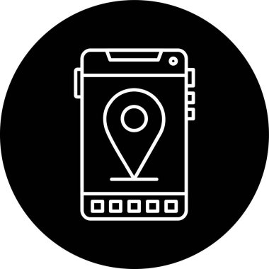 Yer çizgisi ters çevrilmiş daire. Web Kullanımı için Vektör İllüstrasyonu