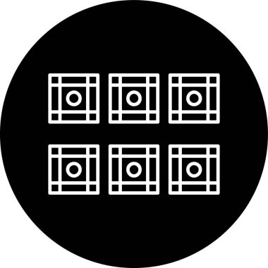 Tiles Line inverted circle. Vector Illustration For Web Use