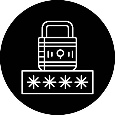 Asma kilit halkası ters çevrilmiş. Web Kullanımı için Vektör İllüstrasyonu