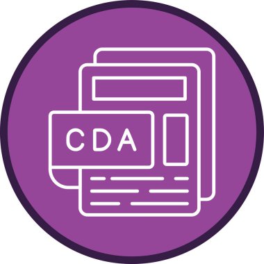 CDA Dosya Hattı çoklu çember. Web Kullanımı için Vektör İllüstrasyonu