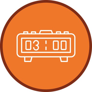 Alarm Saat Hattı çoklu çember. Web Kullanımı için Vektör İllüstrasyonu