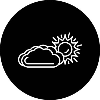 Sunny Line ters dönmüş daire. Web Kullanımı için Vektör İllüstrasyonu