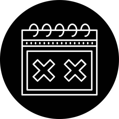 Ters çevrilmiş çapraz hat. Web Kullanımı için Vektör İllüstrasyonu