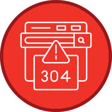 304 Hata Hatası çoklu çember. Web Kullanımı için Vektör İllüstrasyonu