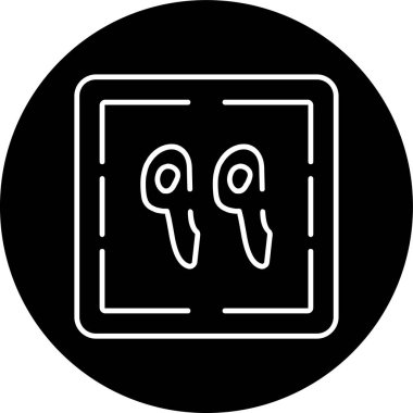 Tis'a wa Tis'un Line inverted circle. Vector Illustration For Web Use