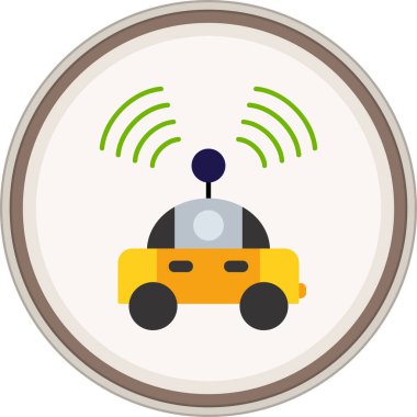 Otomatik Otomobil Lastiği çıkartması. Web Kullanımı için Vektör İllüstrasyonu