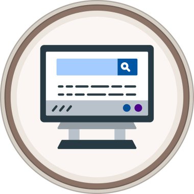 Daire etiketini arayın. Web Kullanımı için Vektör İllüstrasyonu