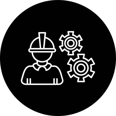 Proje Yöneticisi Satırı ters çevrildi. Web Kullanımı için Vektör İllüstrasyonu