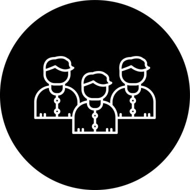 Group Line inverted circle. Vector Illustration For Web Use