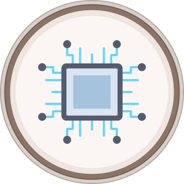 çip simgesi, vektör illüstrasyonu