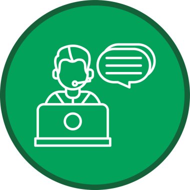 istemci vektör simgesi modern basit illüstrasyon