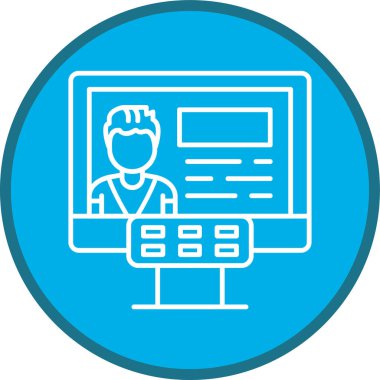 Doktor. Web simgesi basit illüstrasyon