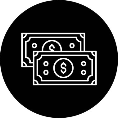 Para için. Web simgesi basit illüstrasyon