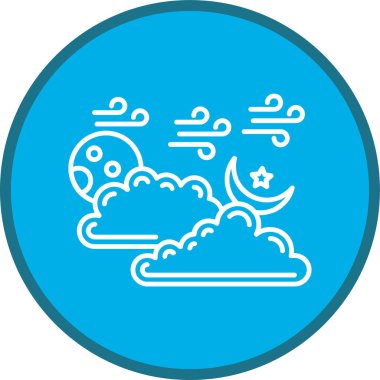 Ay. Web simgesi basit illüstrasyon