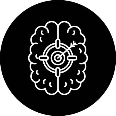 beyin ikonu vektör illüstrasyonu