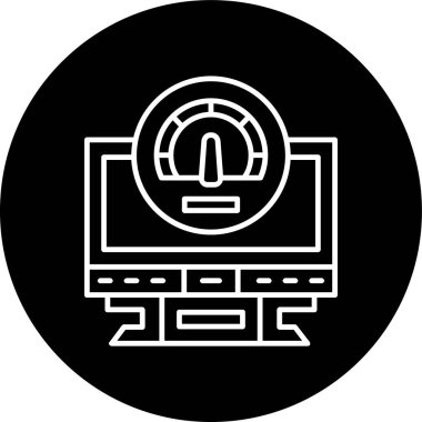 vektör lcd simgesi illüstrasyonu