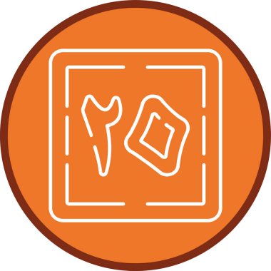 Kemik simgesi vektör illüstrasyonu