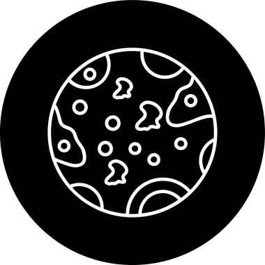 Dünya ikonu, basit siyah stil