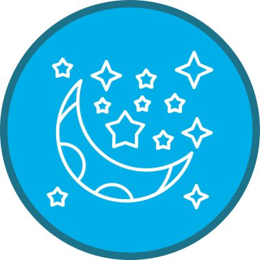 Ay. Web simgesi basit illüstrasyon