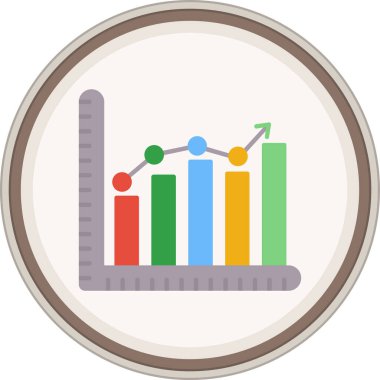 Bir diyagram simgesinin vektör illüstrasyonu